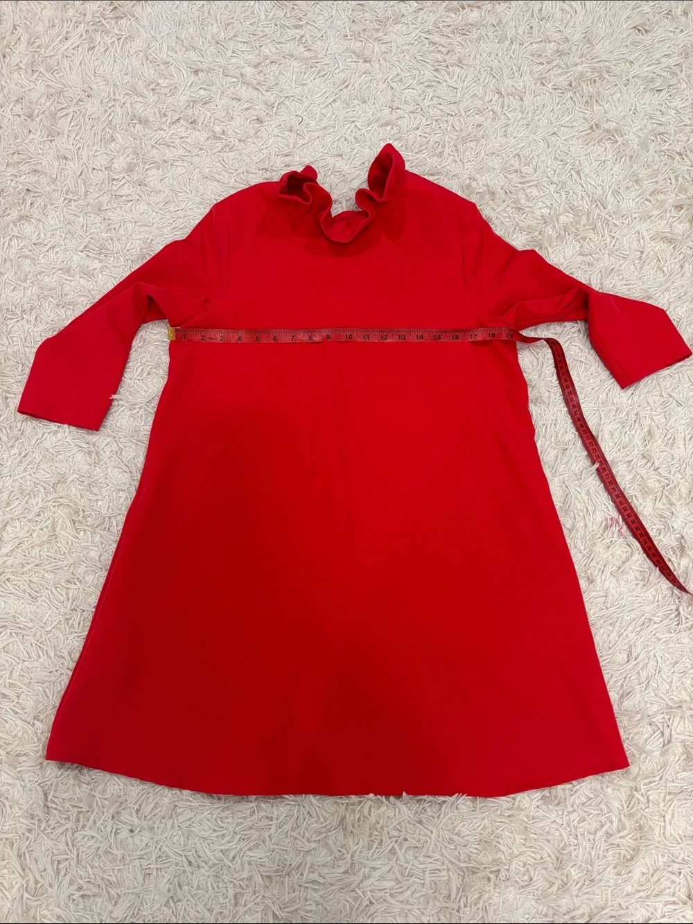 Tuckernuck Red Ruffle-Neck Mini Dress - Picture 6 of 11